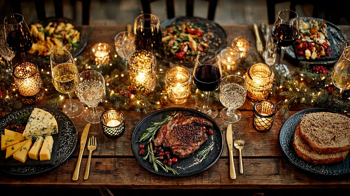 takumisan5978 luxurious Christmas dinner table overhead flat 47537551 9c47 4b30 a0d2 aa2ecdc6ff38 2