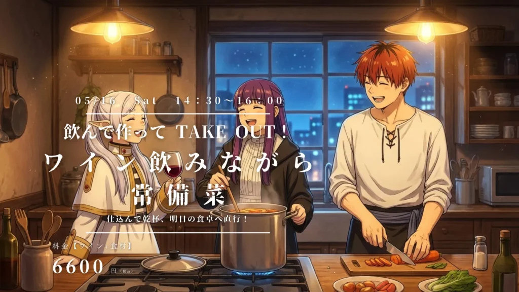 TOPページ 17 ワイン×常備菜